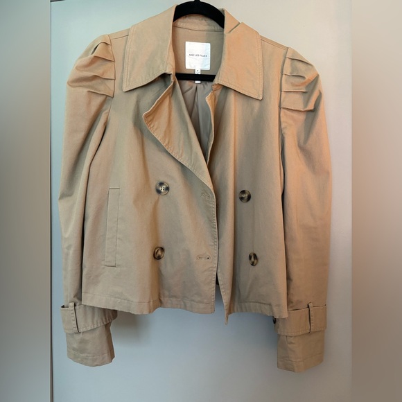 Avec Les Filles Tan Trench Coat - Picture 3 of 6